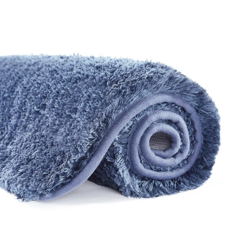 Suchtale Large Bathroom Rug Extra Soft and Absorbent Shaggy Bathroom Mat (24 x 60, Blue) Machine Washable Microfiber Bath Mat, Non Slip Bath Mat, Luxury Bath Floor Mats Rubber Back - Image 2